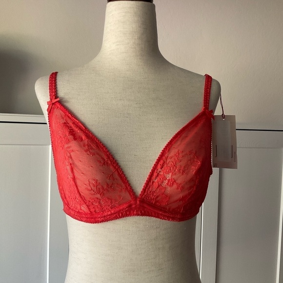NWT Stella McCartney Gwyneth Gazing Lace See Through Under Wired Bras Size 36C - Picture 4 of 11